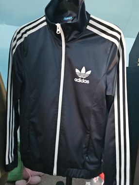 Adidas Women's Navy Blue Jacket Medium